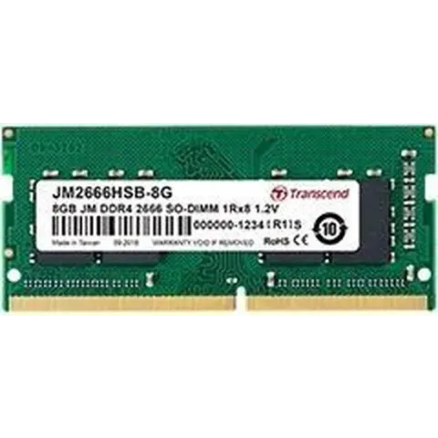 Transcend JM2666HSB-8G geheugenmodule 8 GB 1 x 8 GB DDR4 2666 MHz
