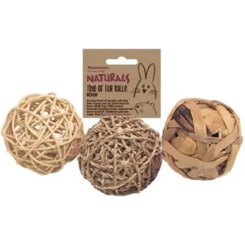 Trio Of Fun Balls - Knaagdierenspeelgoed - M - 8 cm