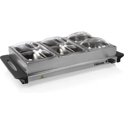 Tristar BP-6285 Buffet Serveerder – 2 X 2.4 L + 2 X 1 L  capaciteit – Warmhoudfunctie