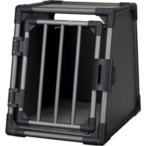 Trixie Aluminium Transportbox - Grafiet - M - 55 x 61 x 74 cm