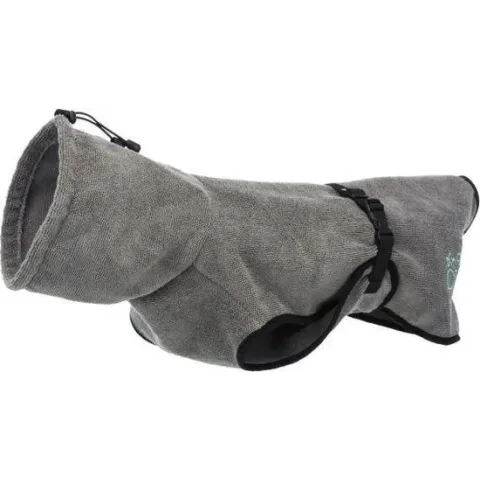 Trixie badjas hond badstof grijs 60 cm