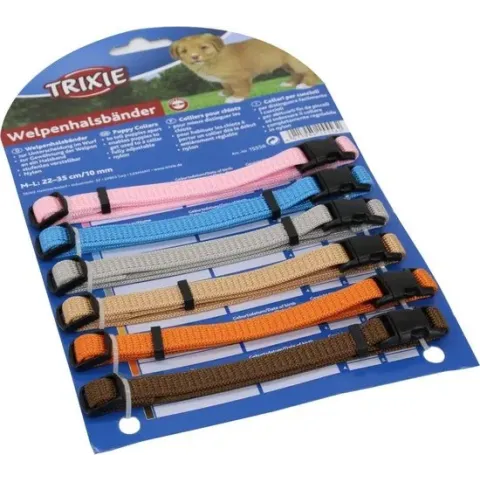 Trixie Puppy Collars - M/L - Set met zilvergrijs