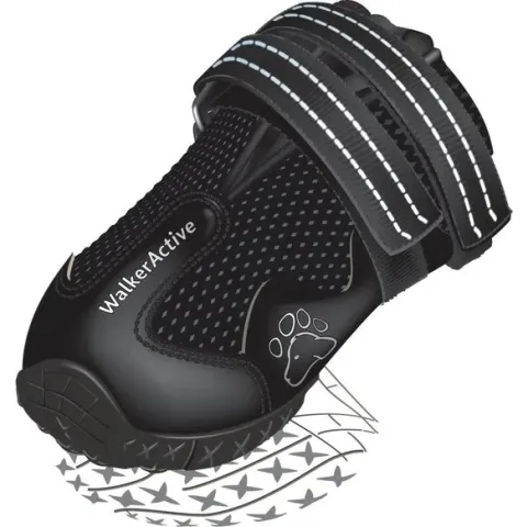 Trixie Schoentjes Walker Active - Hondenschoenen - Zwart - XL