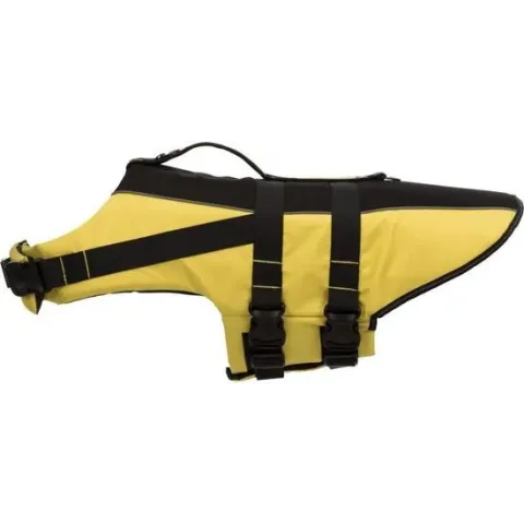 Trixie zwemvest geel / zwart 60-96x65 cm