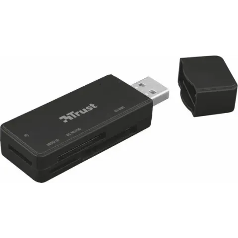 Trust Nanga - USB 3.0 (3.1 Gen 1) Type-A Geheugenkaartlezer - Zwart