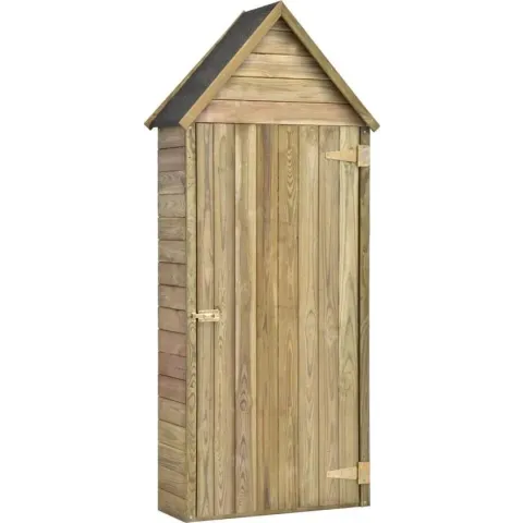 Tuinschuur met deur 77x37x178 cm geïmpregneerd grenenhout