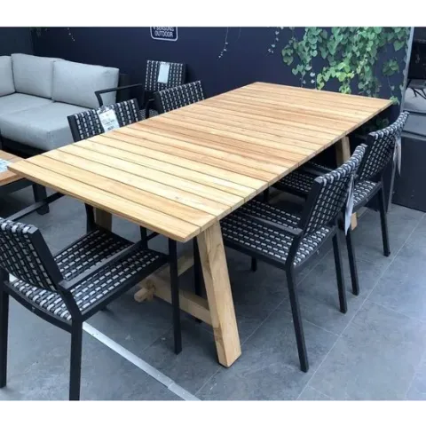 Tuintafel Teak naturel 240x90 cm