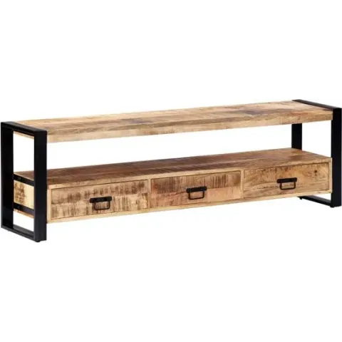Tv-meubel 150x30x45 cm massief mangohout