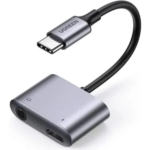 UGREEN 2-in-1 USB-C naar USB-C / 3.5 mm Jack Audio en Adapter