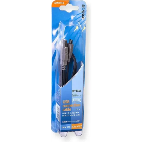 USB kabel 2.0 A(M)-B mini(M) 1,5m