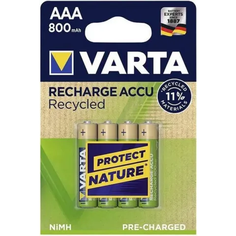 Varta Recycled Oplaadbare AAA Batterijen | 800 mAh | NiMH