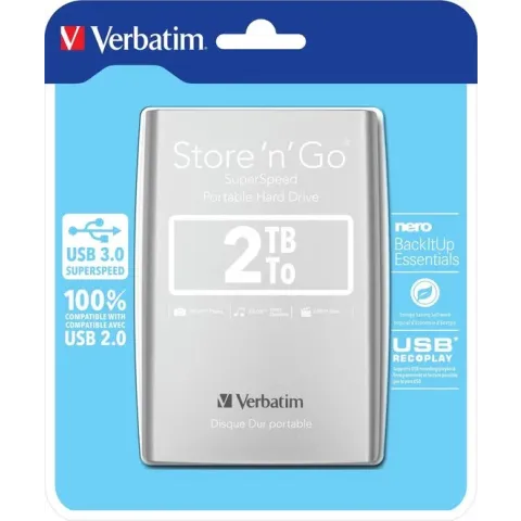 Verbatim Store 'n' Go Ultra Slim - Externe harde schijf - 2 TB