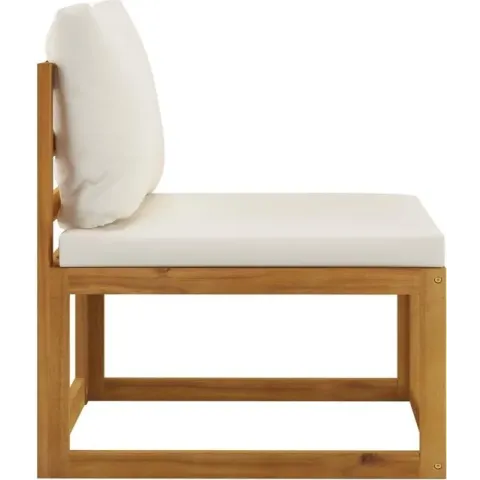 vidaXL 2-delige Loungeset met kussens massief acaciahout