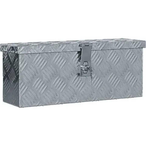vidaXL Aluminium kist 48,5x14x20 cm zilverkleurig
