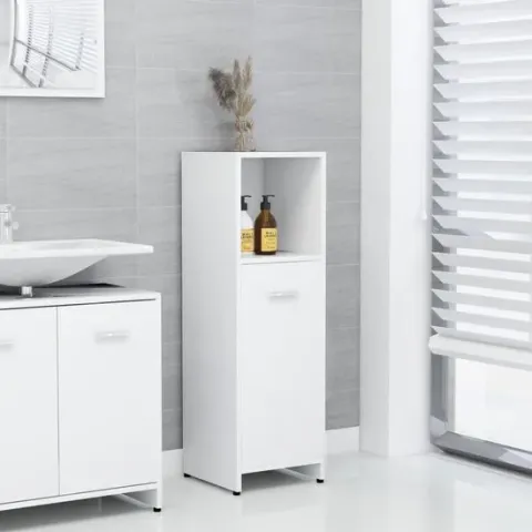 vidaXL Badkamerkast 30x30x95 cm spaanplaat wit