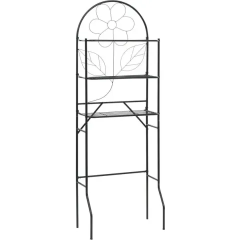 vidaXL Badkamerrek 60x33x174 cm zwart