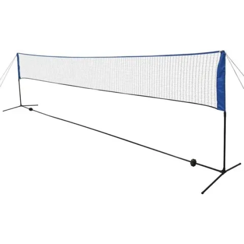 vidaXL Badmintonnet met shuttles 600 x 155 cm