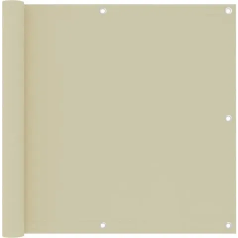 vidaXL Balkonscherm 90x300 cm oxford stof crème