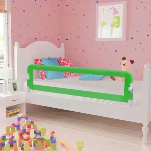 vidaXL Bedhekje peuter 120x42 cm polyester groen