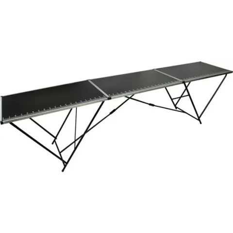 vidaXL Behangtafel - Inklapbaar - 300x60x78 cm - MDF - Aluminium - 3-Delig