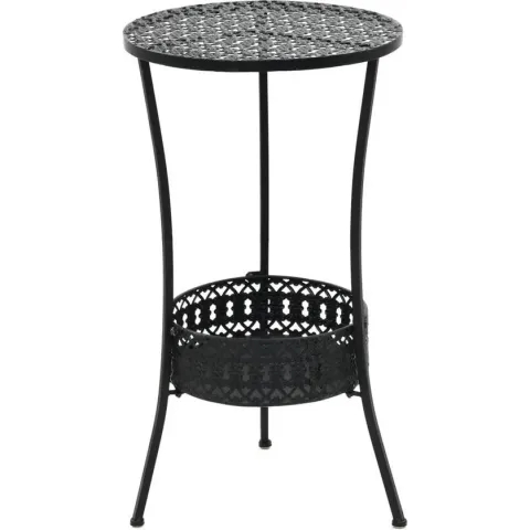 vidaXL Bistrotafel 40x70 cm metaal zwart