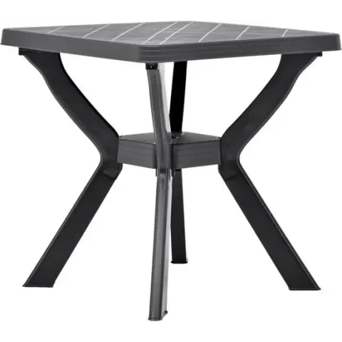 vidaXL Bistrotafel 70x70x72 cm kunststof antraciet