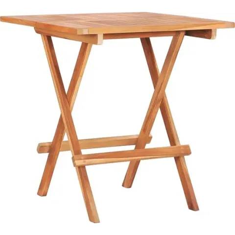 vidaXL Bistrotafel inklapbaar 60x60x65 cm massief teakhout