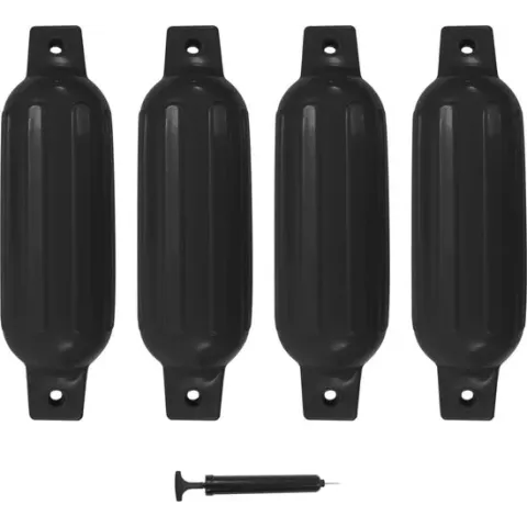 vidaXL Bootstootkussens 4 st 41x11,5 cm PVC zwart