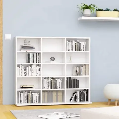 vidaXL Cd-kast 102x16x89,5 cm spaanplaat wit