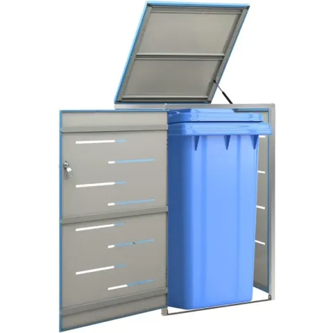 vidaXL Containerberging enkel 69x77,5x115 cm roestvrij staal