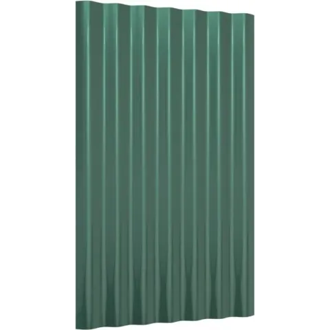 vidaXL Dakpanelen 12 st 60x36 cm gepoedercoat staal groen