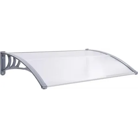 vidaXL Deurluifel 120x80 cm PC grijs en transparant  VDXL_144818
