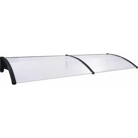 vidaXL Deurluifel 240x80 cm PC zwart en transparant