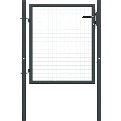 vidaXL Gaaspoort 100x125 cm gegalvaniseerd staal grijs
