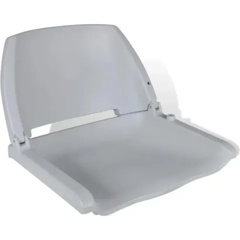 vidaXL Grijze opklapbare bootstoel zonder kussen 41 x 51 x 48 cm