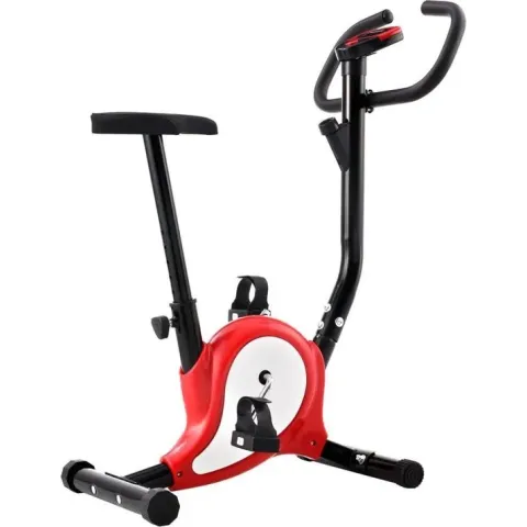 vidaXL Hometrainer met bandweerstand rood