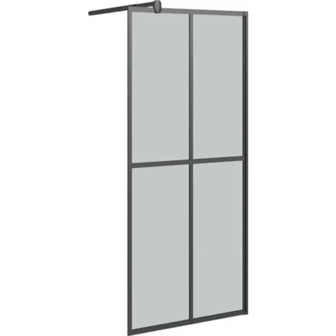 vidaXL Inloopdouchescherm 80x195 cm donker gehard glas