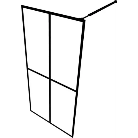 vidaXL Inloopdouchewand 90x195 cm gehard glas  VDXL_145690