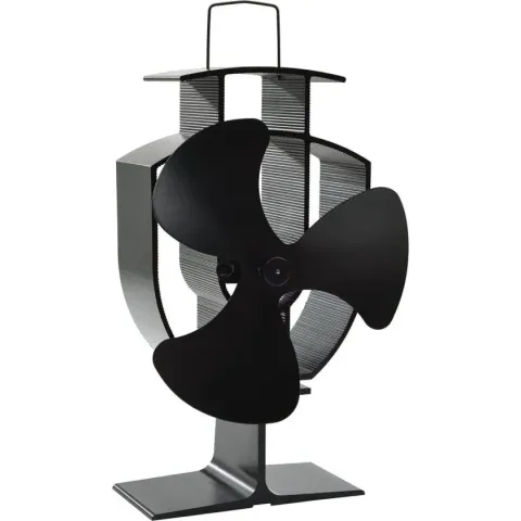 vidaXL Kachelventilator met 3 vinnen zwart  VDXL_51236