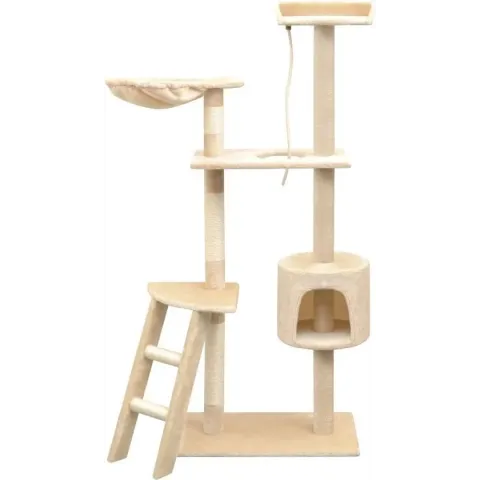 vidaXL Kattenkrabpaal met sisal krabpalen 150 cm beige