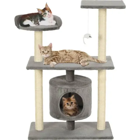 VidaXL Kattenkrabpaal Met Sisal Krabpalen - Grijs - 95 cm