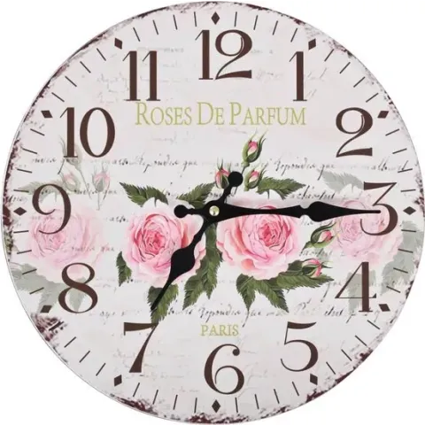 vidaXL Keukenklok vintage-stijl 30 cm gebloemd
