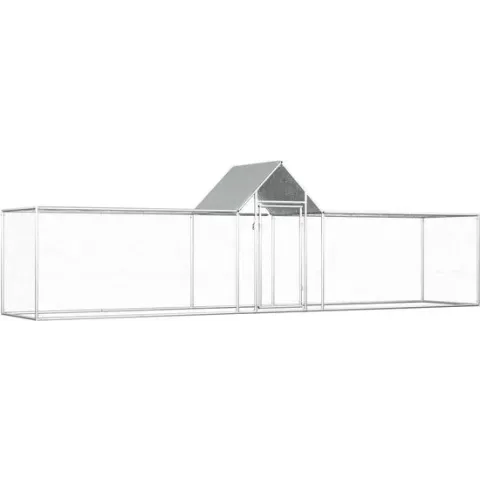 vidaXL Kippenren 5x1x1.5 m gegalvaniseerd staal