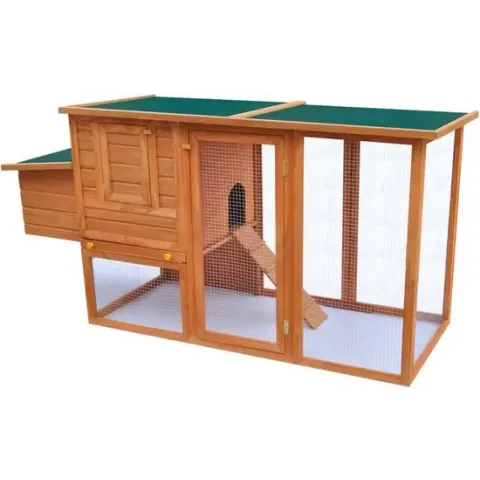 vidaXL Kippenren Met Nachthok - 160x87x110 cm - Hout