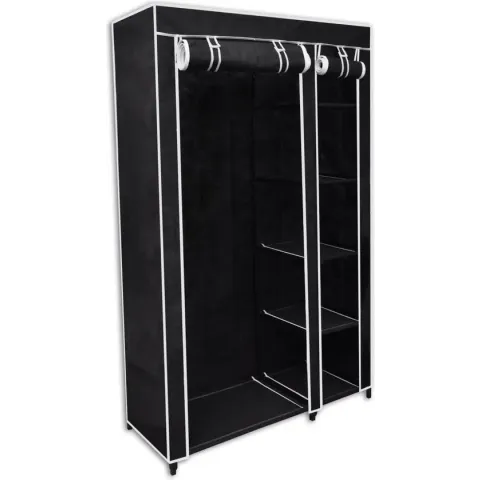 vidaXL Kledingkast - 110 x 45 x 175 cm - Zwart - Opvouwbaar