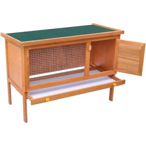 vidaXL Konijnenhok voor buiten - 90 x 45 x 65,5 cm - Bruin