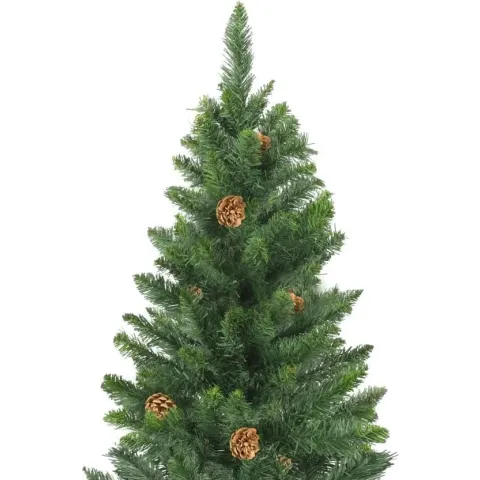 vidaXL Kunstkerstboom met stalen standaard 210 cm 910 takken