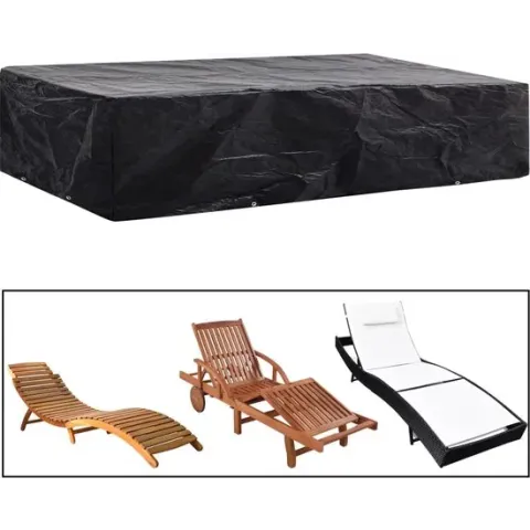 vidaXL Ligbeddenhoes met 8 oogjes 218x77x55 cm