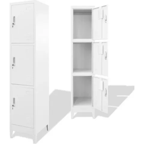vidaXL Lockerkast met 3 vakken 38x45x180 cm