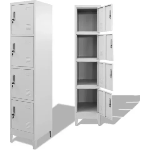 vidaXL Lockerkast met 4 vakken 38x45x180 cm